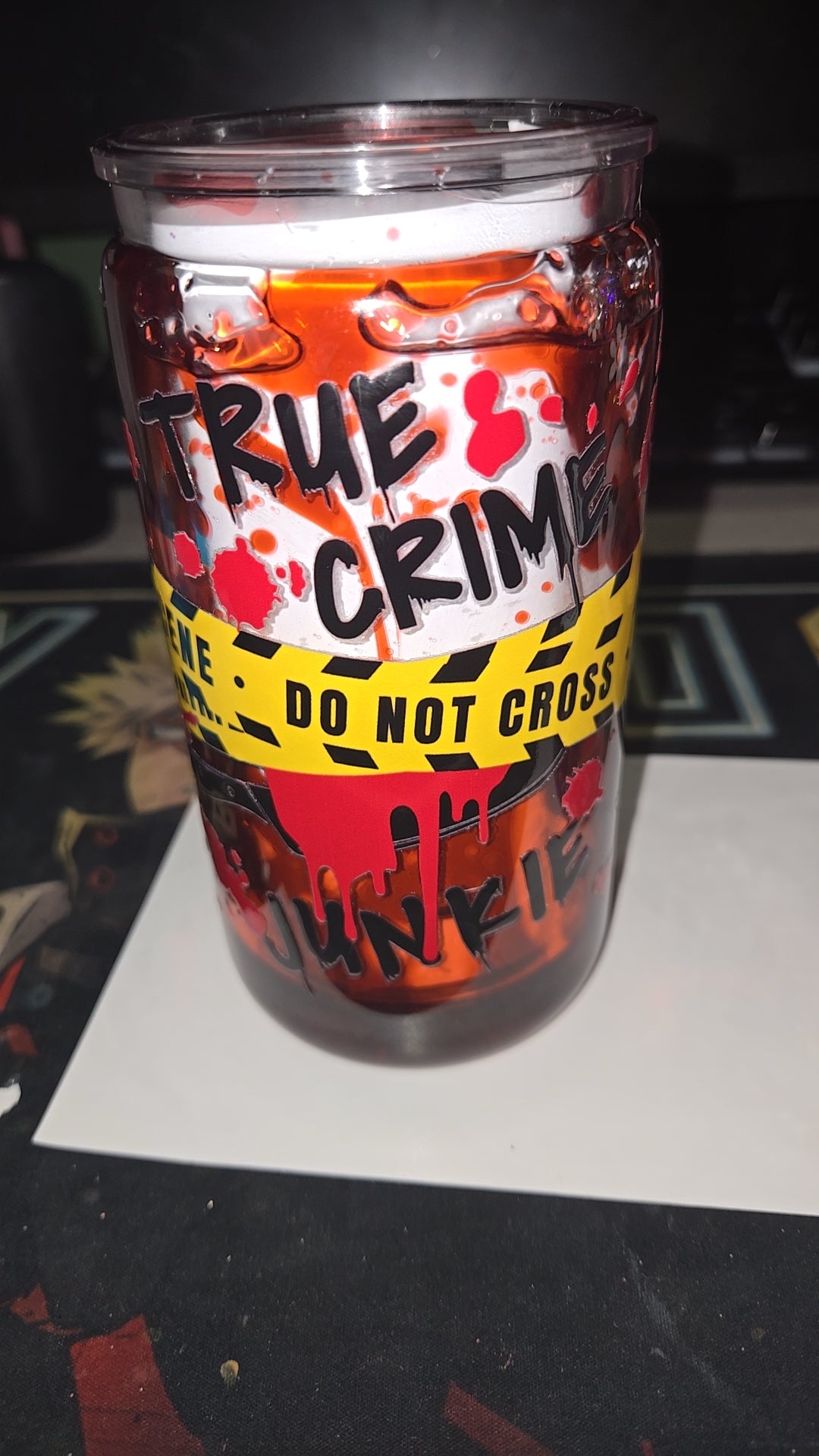 Ready to ship True Crime Blood drip 16oz Snowglobe