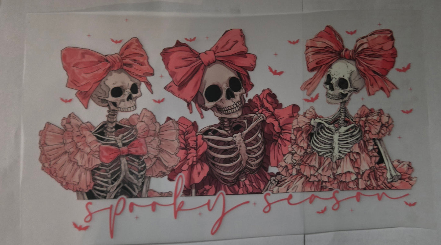 Spooky Season Skelladies Dtf transfer