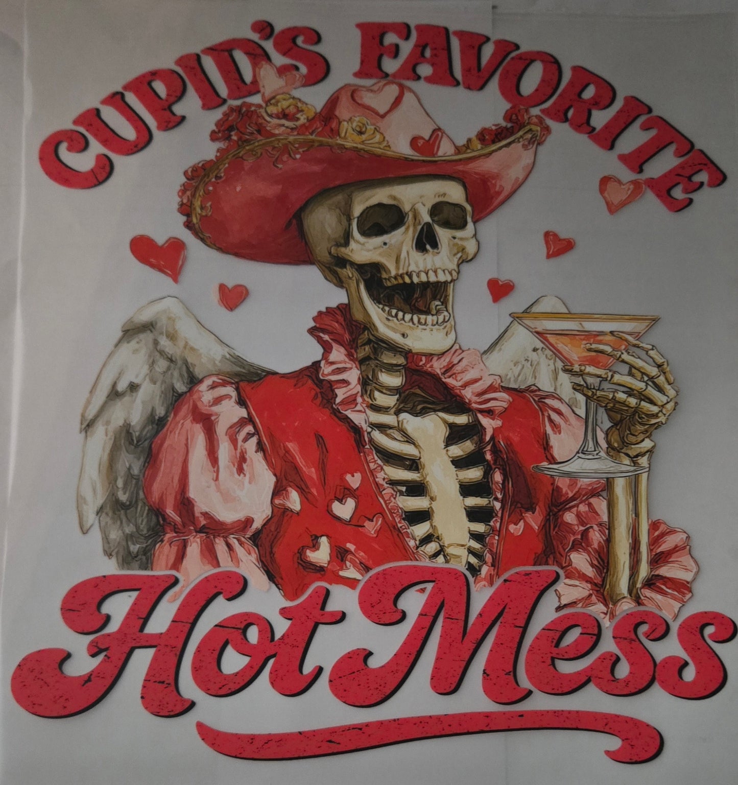 Cupid's Favorite Hot mess DTF transfer